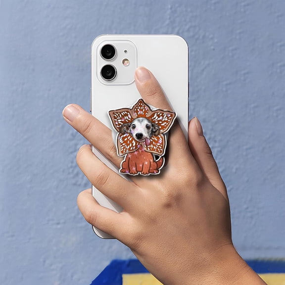 Demogorgon Stranger Phone Grip, Custom Pet Photo Phone Holder, Kawaii Phone Grip, Accessory, Holder, Charm, E Reader Holder