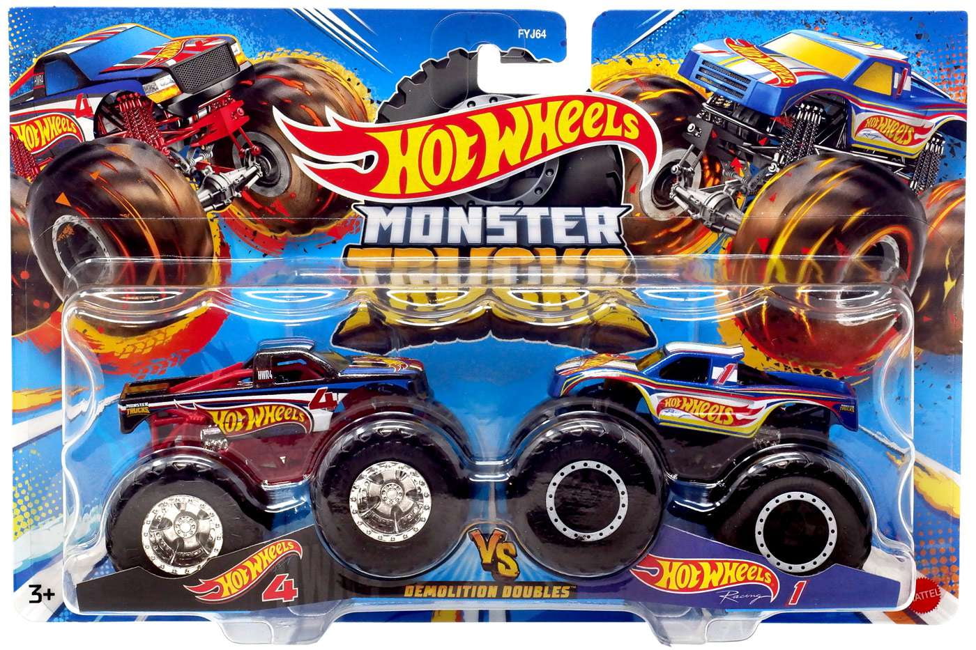 Demolition Doubles Hot Wheels Racing 4 & Hot Wheels Racing 1 Diecast ...