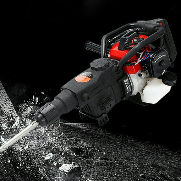 Demolition Hammer Concrete Breaker, 1800W 32.7cc 2-Stroke Gas Powered Demolition Jack Hammer Concrete Breaker Machine Jack Hammer Drill