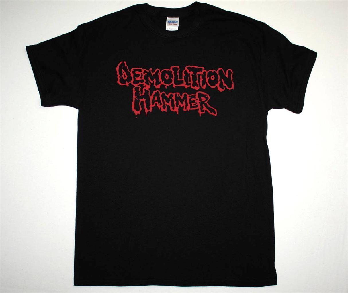 Demolition Hammer Skull Fracturing Nightmare Thrash Metal NEW Black TShirt