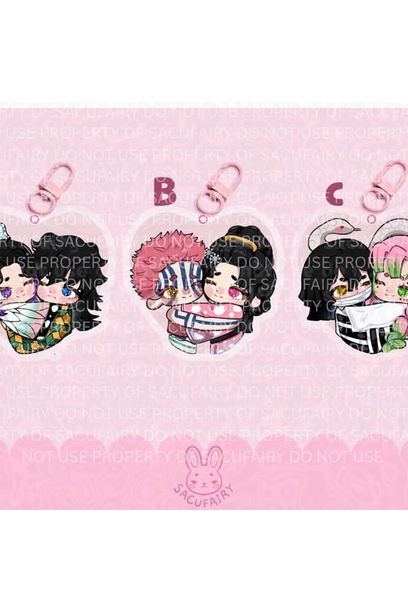 Demon Anime Inspired Acrylic Charms/Keychains (1 keychain)