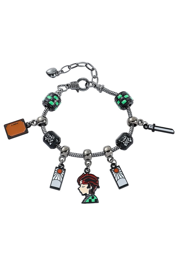Demon Anime Slayer Charm Bracelet Jewelry Family Cartoon Charm Bracelet Gifts for Women Girl - Ages 3+