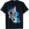 thumbnail image 1 of Demon Blue Lucha Libre Mexican Wrestler Legend Mens T-Shirt, 1 of 7