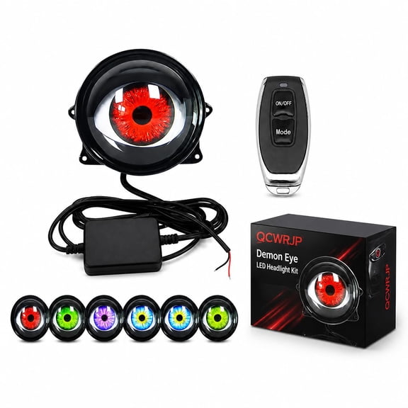 Demon Eye Headlights 6 Modes Universal Remote Control LED Car Kit