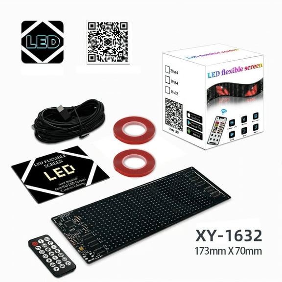 Demon Eye LED Auto Lampe, Flexible Digital Rolling LED Display, Bluetooth APP Steuerung benutzerdefiniertes Textmuster Animation LED Shop Logo, fr Auto Business Hotel School