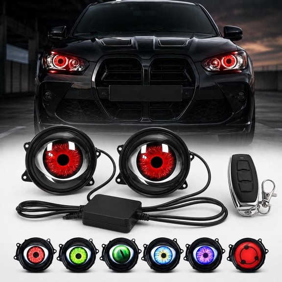Demon Eyes Survival Kit, The Demon Eyes Headlight Kit Brings Custom Glow (2pc-6 Modes)