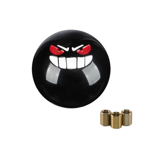 Demon Face Gear Shift Knob, Universal Manual Transmission Shifter Handle Replacement, JDM-Style Car Interior Accessory, Black