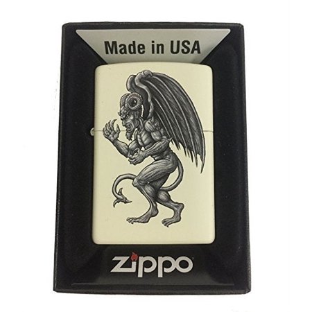 Demon Gargoyle Winged Horror Gothic Monster - Flat Sand Zippo Lighter