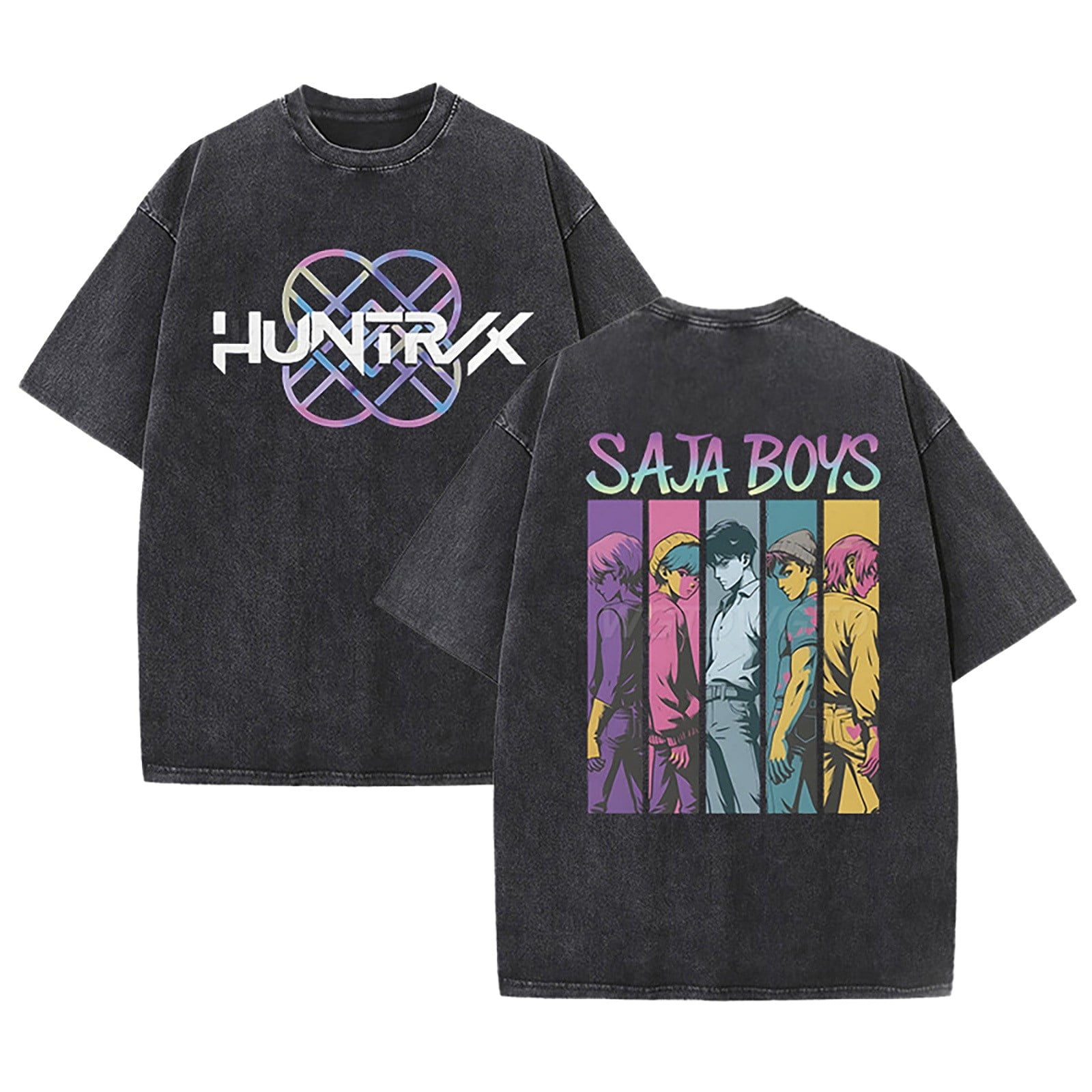 K-Pop Demon Hunters T-Shirt Für Kids - Huntrix World Tour Design 3-13 Jahre