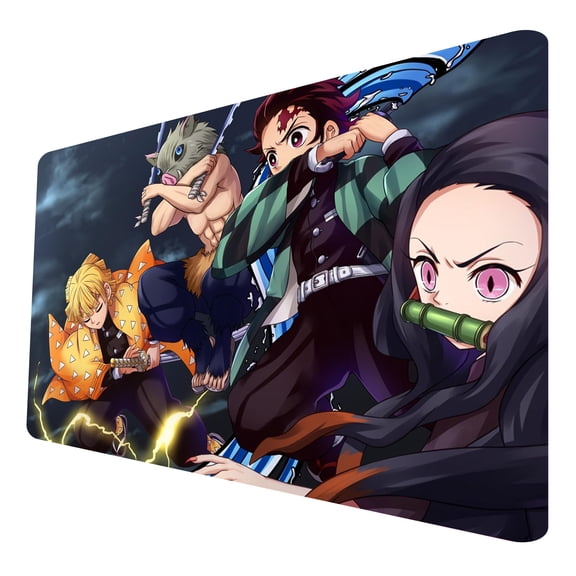 Demon Killer Main Four 14 X 24 in Playmat w/ Stitched Edging for TCG & Table Mat