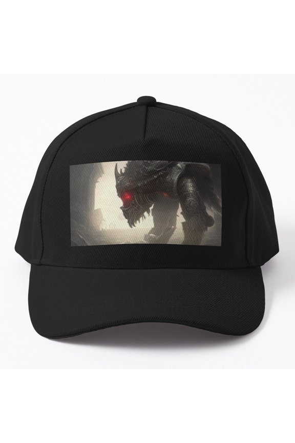 Demon Machine Baseball Hat, Dark Mechanical Character Graphic Design, Classic Everyday Cap