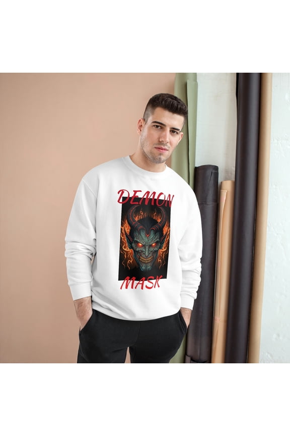 Demon Mask Women Male Unisex Champion Sweatshirt