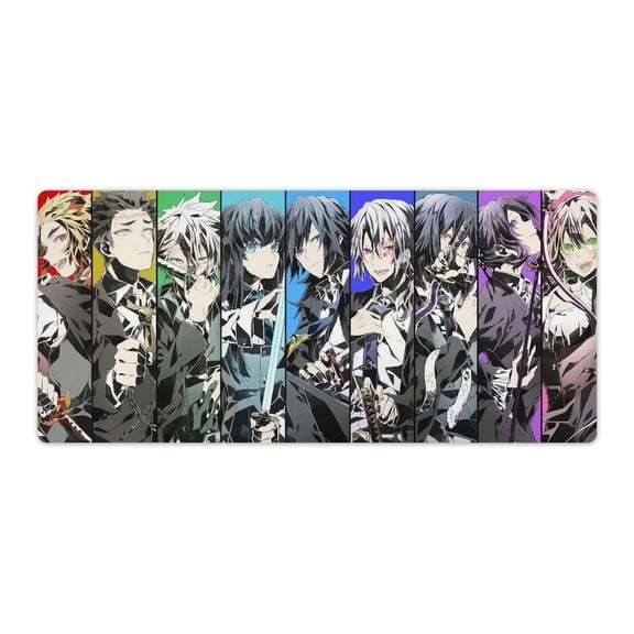 Demon Mouse Pad Slayer Anime Large Mouse Mat 900x400x3mm Non-slip Rubber Bottom Gaming Keyboard Mat, 3D Printed Full Desk Mouse Keyboard Pad
