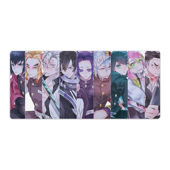 Demon Mouse Pad Slayer Anime Large Mouse Mat 900x400x3mm Non-slip Rubber Bottom Gaming Keyboard Mat, 3D Printed Full Desk Mouse Keyboard Pad