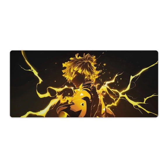 Demon Mouse Pad Slayer Anime Large Mouse Mat 900x400x3mm Non-slip Rubber Bottom Gaming Keyboard Mat, 3D Printed Full Desk Mouse Keyboard Pad