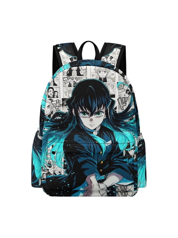 Demon Mui-chiro Tok-ito Slay-er Backpacks Travel Laptop Backpack Lightweight Bookbags Casual Daypack