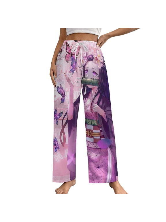 Demon Ne-zuko Slay-er Women Home Pajamas Long Pants Ladies Pjs Sleepwear Pant Pajama