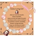 thumbnail image 1 of Demon Nezuko Anime Slayer Charm Bracelet Jewelry - Christmas Birthday Valentines Gifts for Daughter Granddaughter Niece, 1 of 6