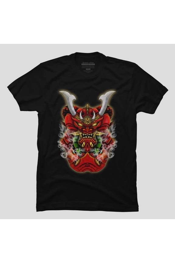 Demon Of Oni Japanese Spirit Mask Devil Face Retro Graphic H38778 T-Shirt, for Men and Women, Up to Size 5XL