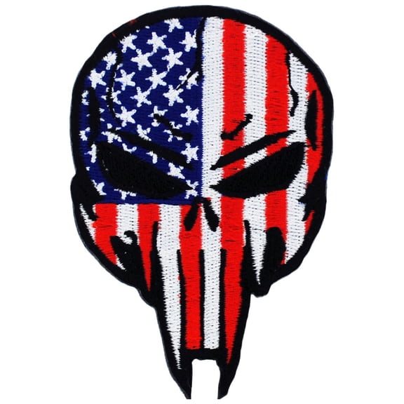Eagle Emblems PM3055 Patch - Sniper Skull & USA - 3.63 in.
