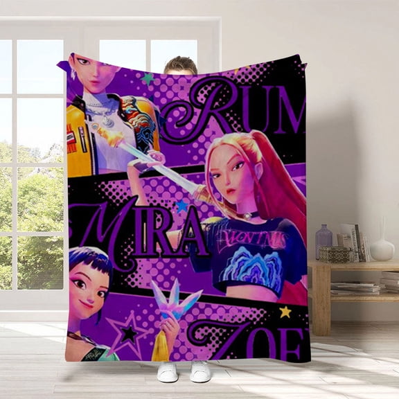 Demon Pop Blanket Game Roblox Throw Blankets Super Soft Lightweight Bed Blanket Roblox Blanket best for Halloween Christmas Gift