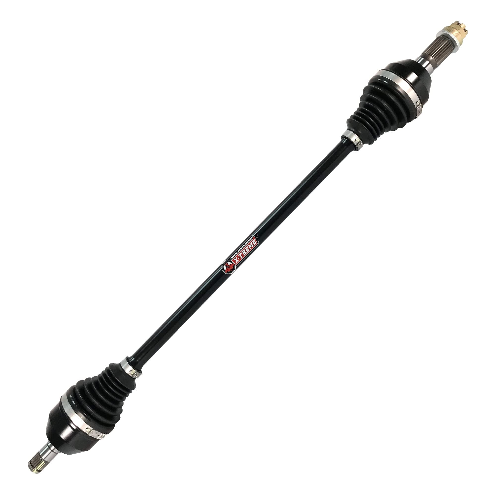 Demon Powersports Front Right Xtreme Heavy Duty Axle for (2017-21) Can Am Maverick X3/X3 MAX, in 4340 Chromoly Steel Re-Engineered Cage Design \u0026 in Dual Heat Treated to Increase Strength 72 Inch Wide