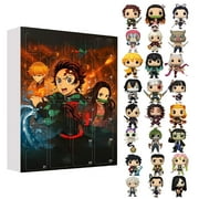 Demon Slayer 2025 Christmas Countdown Calendar Demon Slayer-Inspired Blind Box 24-Day Advent Calendar Blind Box with 2D Collectible Decor Anime-Themed Christmas Countdown Gift for Fans