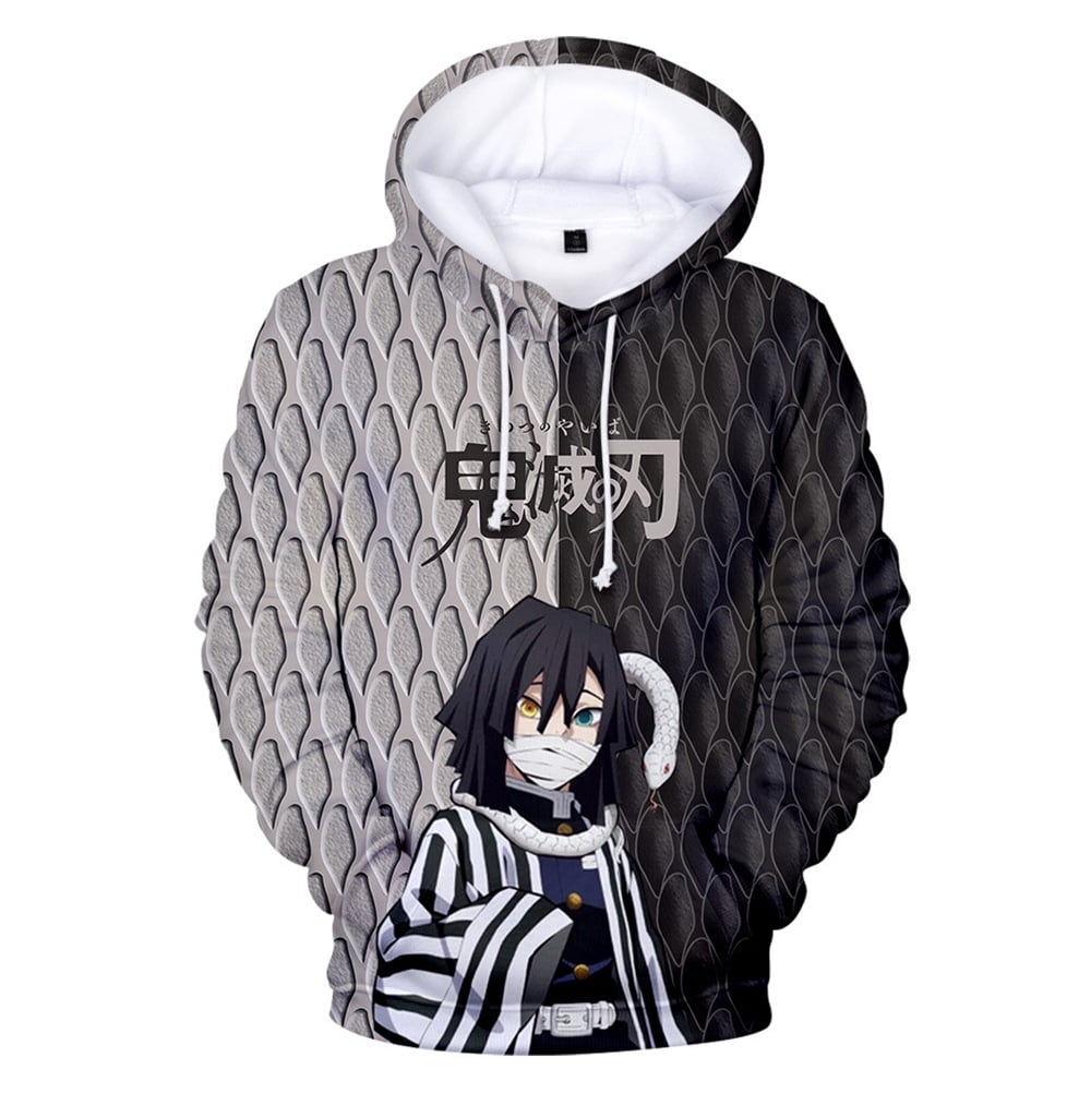 Demon Slayer 3D Print Hoodie, Anime Character Graphic Sweatshirt ...
