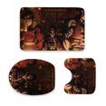 Demon Slayer Anime 3Piece Bathroom Set, Bath Mat + Contour Mat