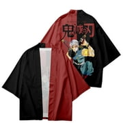Demon Slayer Anime Cosplay Costume Kimono Summer Cardigan For Kid Adult,size100-8XL