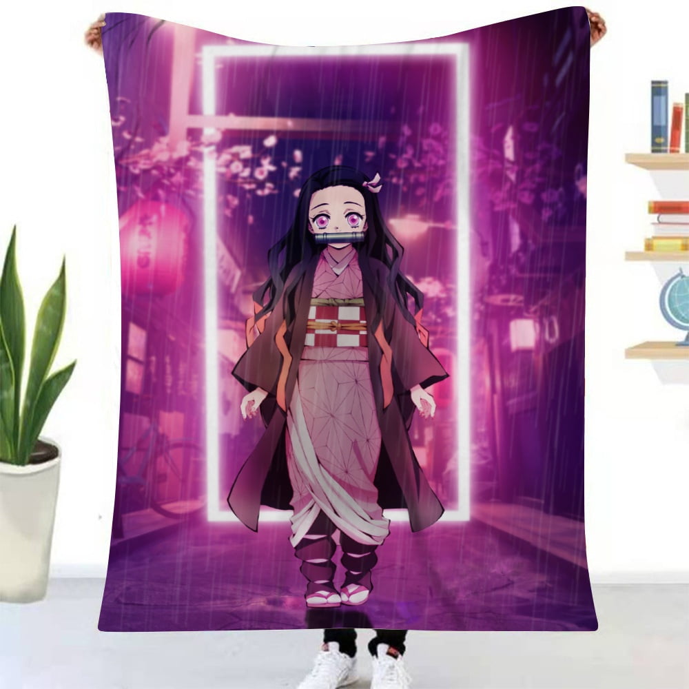  Demon Anime Slayer Throw Blanket Air Conditioning Flannel  Blanket Super Soft Cozy Warm Plush Bedding for Sofa Living Room Bedroom  60x50 : Home & Kitchen