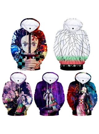 Anime Demon Slayer Kimetsu No Yaiba 3d Printed Hoodie Fall and Winter Kids  Men Women's Anime Jacket Hoodies Personality Sweatshirt Christmas  Gift(#6,Size-Adult 2XS) 