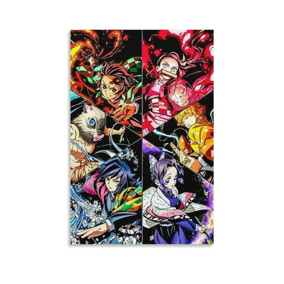Demon-Slayer Anime Poster (22) Wall Art Poster Scroll Canvas Painting Picture Living Room Decor Home 12x18inch(30x45cm)