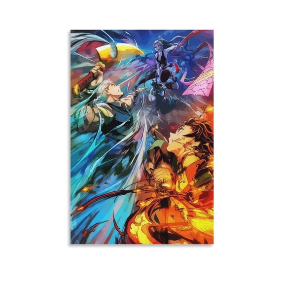 Demon-Slayer Anime Poster (29) Poster Decorative Painting Canvas Wall Art Living Room Posters Bedroom Painting 12x18inch(30x45cm)