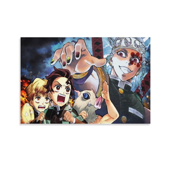 Demon-Slayer Anime Poster (59) Wall Art Poster Scroll Canvas Painting Picture Living Room Decor Home 16x24inch(40x60cm)