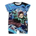 thumbnail image 1 of Demon Slayer Baby Romper Short Sleeve Bodysuits Soft Rompers Summer Clothes One-Piece Jumpsuits Outfits 9-12M, 1 of 7