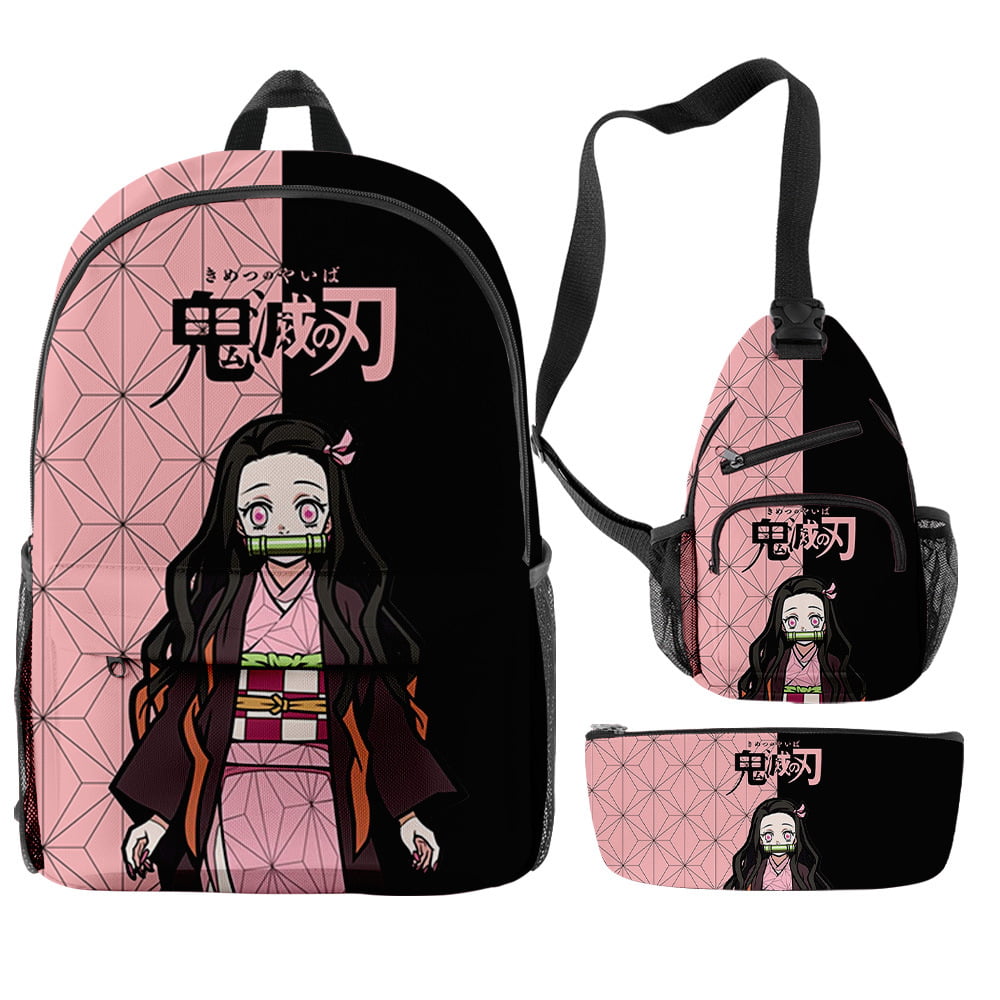 Demon Slayer Backpack, Anime Nezuko Tanjirou Backpack Bag Demon Slayer ...