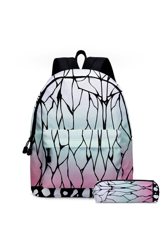Demon Slayer Backpack Set,Lightweight Durable Polyester Backpacks with Anime Design