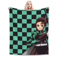 thumbnail image 1 of Demon Slayer Bed Blanket Air Conditioner Quilt Ultra Soft Flannel Blanket All Season Fuzzy Blanket Reversible Fluffy Plush Blanket 40"X30", 1 of 8