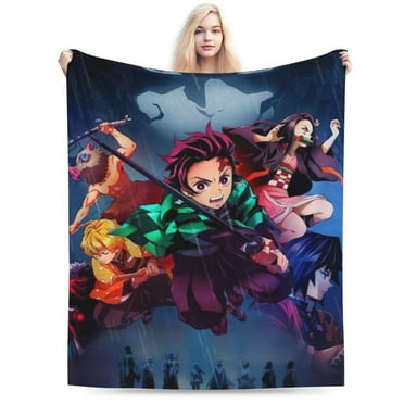 Demon Slayer Bed Blanket Air Conditioner Quilt Ultra Soft Flannel Blanket All Season Fuzzy Blanket Reversible Fluffy Plush Blanket 40"X30"