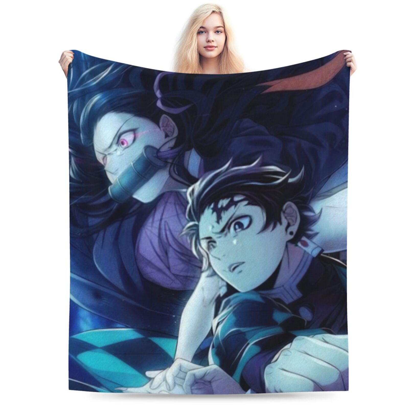 Demon Slayer Blanket, Anime Throw Blanket, Cozy Soft Lightweight
