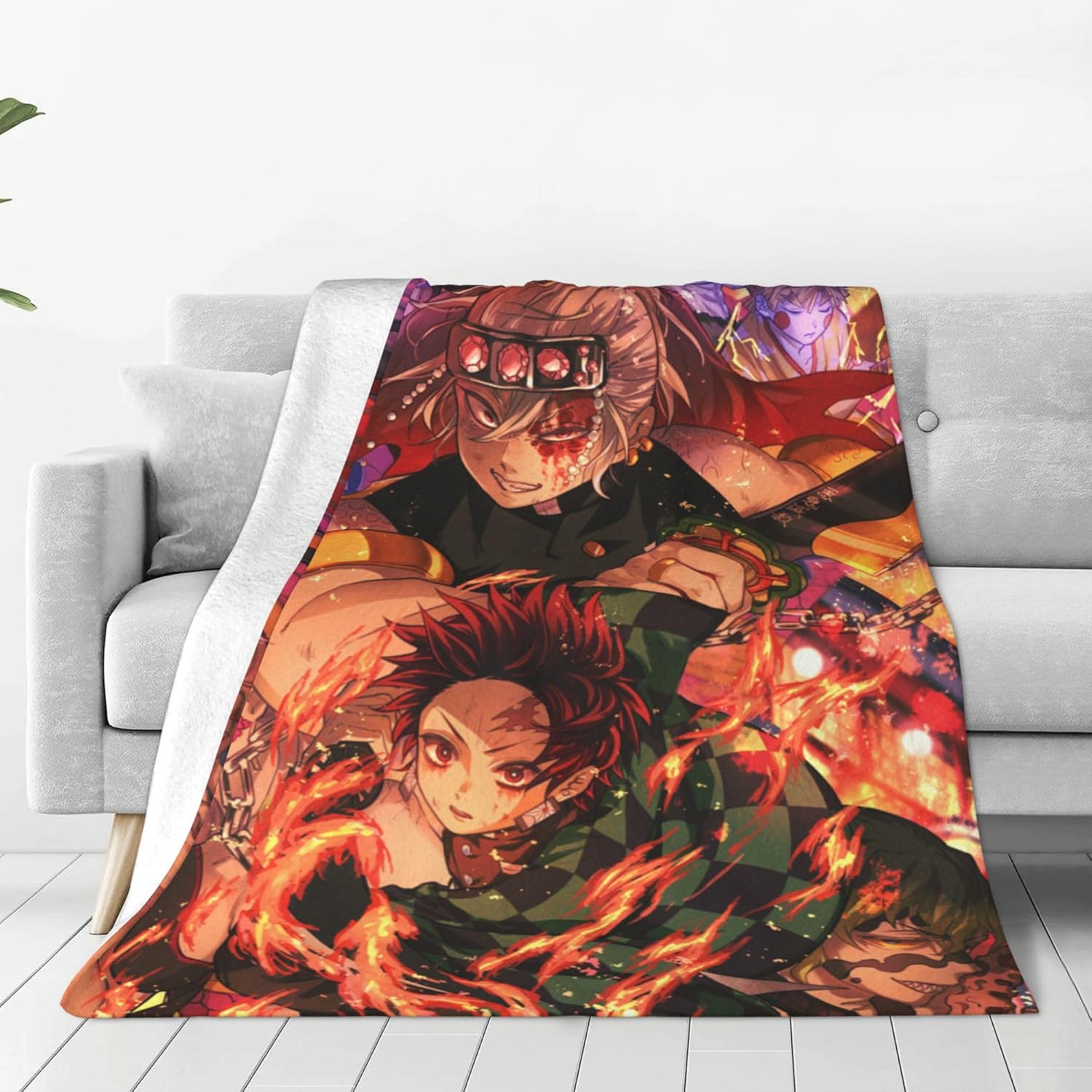 Demon Slayer Blankets.kimetsu no yaiba Throw Blankets,airConditioning