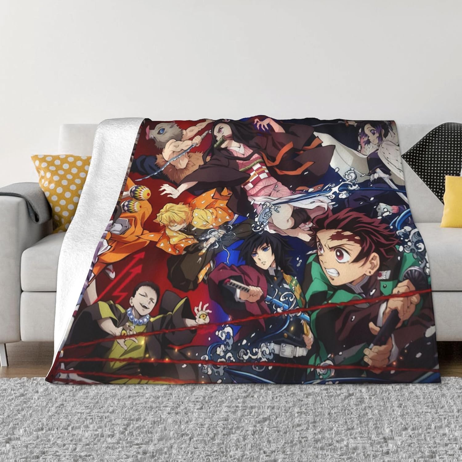 Demon Slayer Blankets.kimetsu no yaiba Throw Blankets,airConditioning
