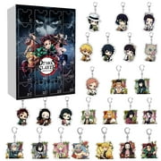 Demon Slayer Blind Box Advent Calendar - 24-Day Christmas Countdown with 2D Acrylic Figures | TikTok Viral Anime Gift 2025 | Holiday Collectible for Teens & Adults