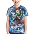 thumbnail image 1 of Demon Slayer Boys Girls T-Shirt 3d Print Graphic Short Sleeve Tee Shirt Tops For Kids Teens, 1 of 1