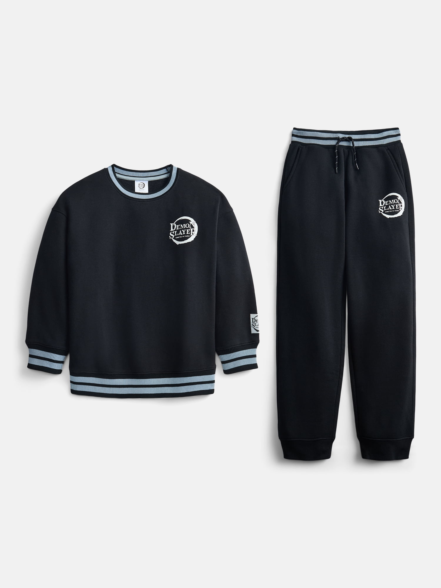 Demon Slayer Boys' Front Back Graphic Sweatshirt and Jogger Pants, 2-Piece, Sizes 4-16