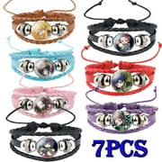 MERCITA Demon Slayer Bracelet, Wrist Braid Bracelet, Best Choice for Anime Fans and Gifts-7PCS