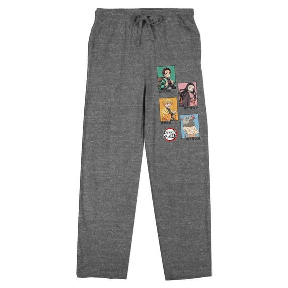 Demon Slayer Character Boxes Women's Gray Heather Sleep Pajama Pants-XXL