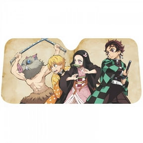 Demon Slayer Characters Accordion Sunshade for Car Windshield | 64 x 32 Inches