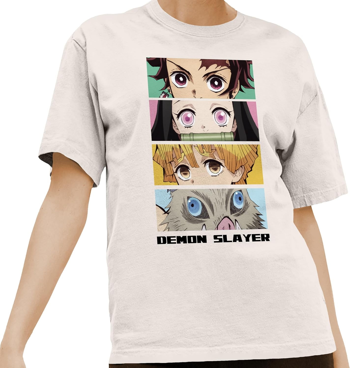 Demon Slayer Characters The Eyes Men's and Women's Short Sleeve T ...